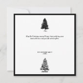 Cartes Pour Fêtes Annuelles Noël Noir & Blanc Noël Pin Russe Arbre (Dos)