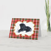 Cartes Pour Fêtes Annuelles Noël noir de labrador retriever (Dos)