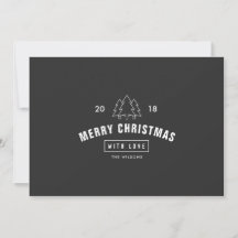 Noël noir et blanc minimaliste moderne de logo