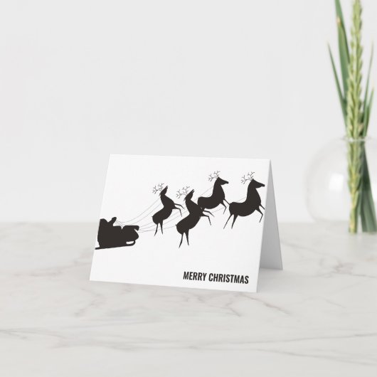 Cartes Pour Fêtes Annuelles Noël noir simple (Devant)