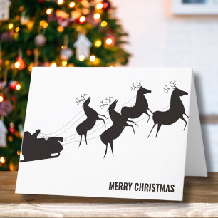 Cartes Pour Fêtes Annuelles Noël noir simple