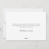 Cartes Pour Fêtes Annuelles Noël noir verdoyant (Dos)