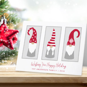 Cartes Pour Fêtes Annuelles Noël nordique des mignons Gnomes