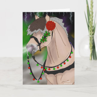 Cartes Pour Fêtes Annuelles Noël Norvégien Cheval du Fjord
