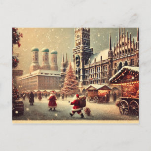 Cartes Pour Fêtes Annuelles Noël nostalgique à Munich - Charme de vacances