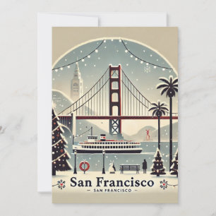 Cartes Pour Fêtes Annuelles Noël nostalgique à San Francisco