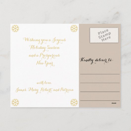 Cartes Pour Fêtes Annuelles Noël Nouvel An Personnalisé Personnalisé (Dos)