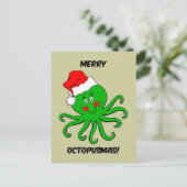 Cartes Pour Fêtes Annuelles Noël octopique (Debout devant)