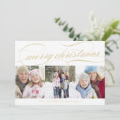 Cartes Pour Fêtes Annuelles Noël | Or/Blanc (Debout devant)