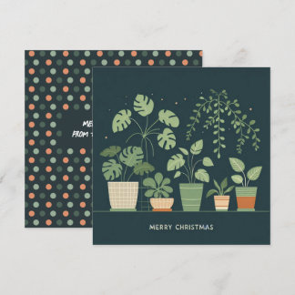 Cartes Pour Fêtes Annuelles Noël Orange Green Pots Plantes