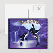 Cartes Pour Fêtes Annuelles Noël Orca (Devant / Derrière)