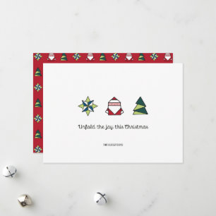 Cartes Pour Fêtes Annuelles Noël Origami blanc