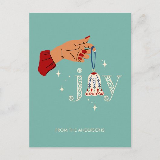 Cartes Pour Fêtes Annuelles Noël Ornament Joie (Devant)