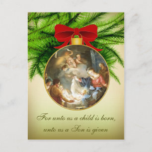 Cartes Pour Fêtes Annuelles Noël Ornement Nativité Jésus Naissance