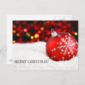 Cartes Pour Fêtes Annuelles Noël ornemente 3, JOYEUX CHRSTMAS ! (Devant / Derrière)