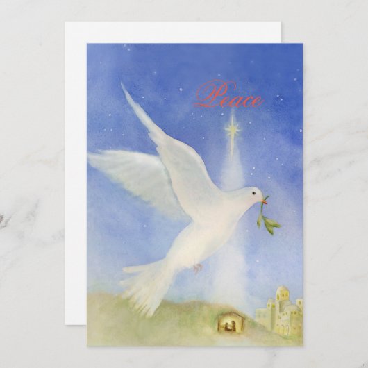 Cartes Pour Fêtes Annuelles Noël Paix (Devant / Derrière)