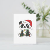 Cartes Pour Fêtes Annuelles Noël Panda Animaux d'hiver Pandas (Debout devant)