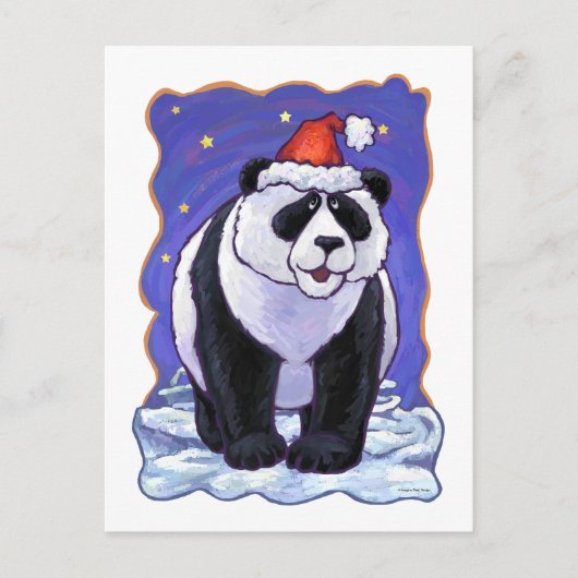 Cartes Pour Fêtes Annuelles Noël Panda Bear (Devant)