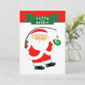 Cartes Pour Fêtes Annuelles Noël Pêche (Debout devant)