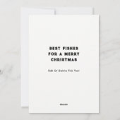 Cartes Pour Fêtes Annuelles Noël Pêche (Dos)