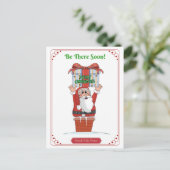 Cartes Pour Fêtes Annuelles Noël père Noël (Debout devant)