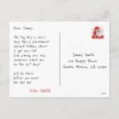 Cartes Pour Fêtes Annuelles Noël père Noël (Dos)