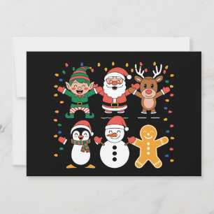 Cartes Pour Fêtes Annuelles Noël Père Noël Amis Xmas Famille Fêtes