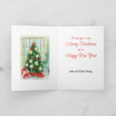 Cartes Pour Fêtes Annuelles Noël Père Noël Baby Reindeer Personnaliser (Intérieur)