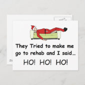 Cartes Pour Fêtes Annuelles Noël Père Noël drôle (Devant / Derrière)