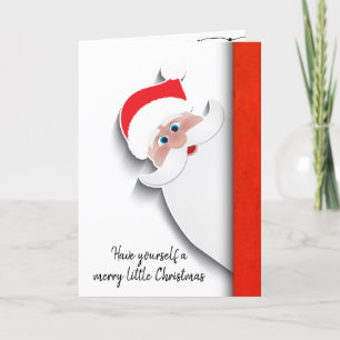 Cartes Pour Fêtes Annuelles Noël Père Noël en blanc