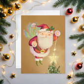 Cartes Pour Fêtes Annuelles Noël Père Noël Fairy Blat Flat