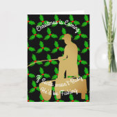 Cartes Pour Fêtes Annuelles Noël Père Noël pêcherait (Devant)