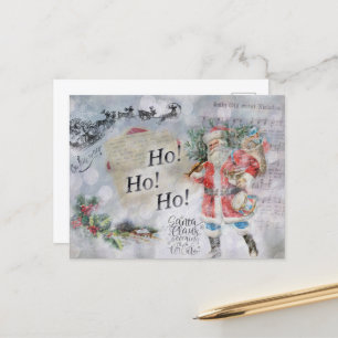 Cartes Pour Fêtes Annuelles Noël père Noël Vintage