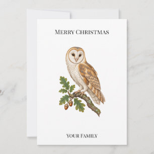 Cartes Pour Fêtes Annuelles Noël personnalisé de la famille de la chouette eff