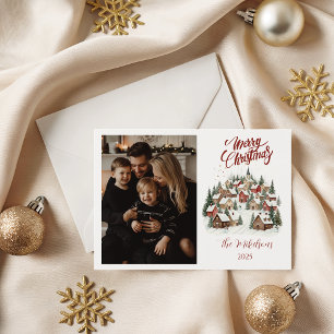 Cartes Pour Fêtes Annuelles Noël personnalisé de ville vintage