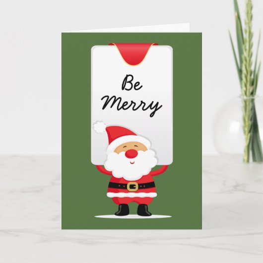 Cartes Pour Fêtes Annuelles Noël personnalisé Père Noël joyeux (Devant)