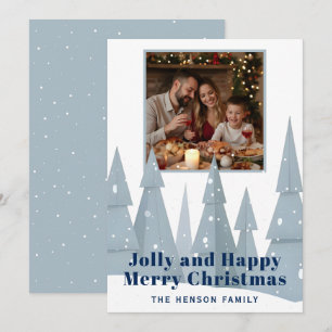 Cartes Pour Fêtes Annuelles Noël Photo de famille Hiver merveilleux