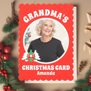 Cartes Pour Fêtes Annuelles Noël photo de grand-mère personnalisée