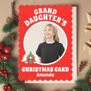 Cartes Pour Fêtes Annuelles Noël photo de la petite-fille personnalisée