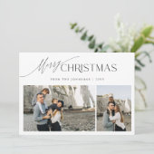 Cartes Pour Fêtes Annuelles Noël photo élégante et tendance (Debout devant)