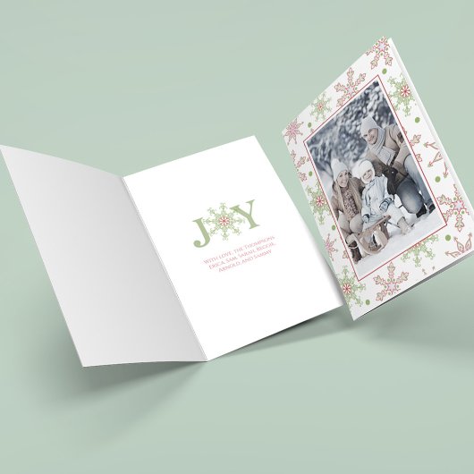 Cartes Pour Fêtes Annuelles Noël Photo Jote Jote Snowflake Typographie