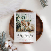 Cartes Pour Fêtes Annuelles Noël photo minimaliste moderne