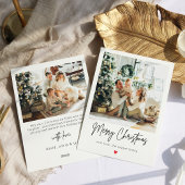 Cartes Pour Fêtes Annuelles Noël photo minimaliste moderne