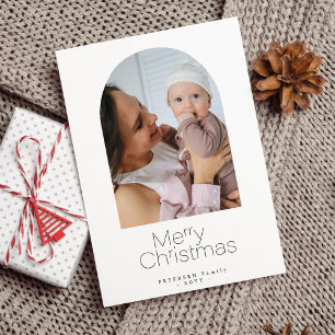 Cartes Pour Fêtes Annuelles Noël photo minimaliste simple