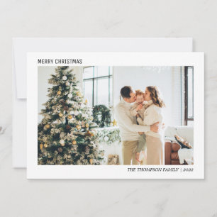 Cartes Pour Fêtes Annuelles Noël photo minimaliste simple