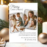 Cartes Pour Fêtes Annuelles Noël photo minimum 2<br><div class="desc">Vous souhaitez ajouter une touche personnelle à vos salutations de vacances cette année ? Nos cartes de Noël modernes ne sont que le billet ! Avec un arrière - plan blanc d'hiver cool pour évoquer le froid de la saison, et l'espace pour pas un, mais deux de vos photos préférées,...</div>