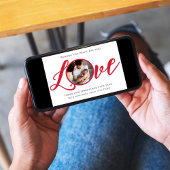 Cartes Pour Fêtes Annuelles Noël Photo moderne Calligraphie Script Amour