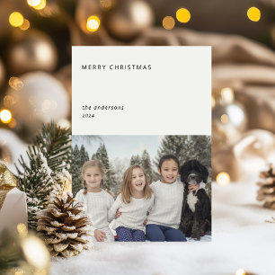 Cartes Pour Fêtes Annuelles Noël photo moderne minimaliste