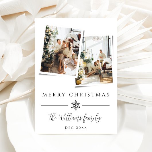 Cartes Pour Fêtes Annuelles Noël photo moderne minimaliste