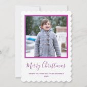 Cartes Pour Fêtes Annuelles Noël photo violet (Devant)